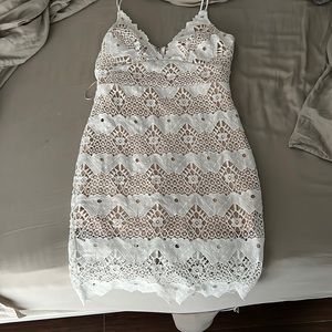 White midi dress from Lulus